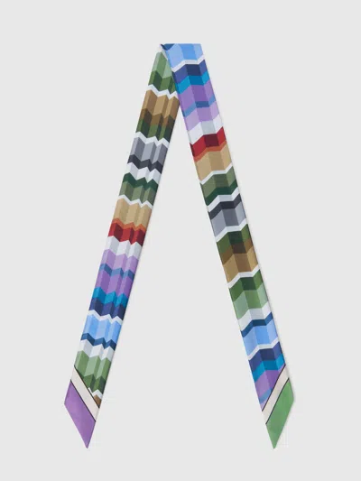 Missoni Multifunktionales Haarband Aus Reiner Seide Mit Print Und Logo