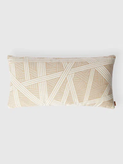 Missoni Nastri 30x60 Cm Cushion With Stitching In Beige