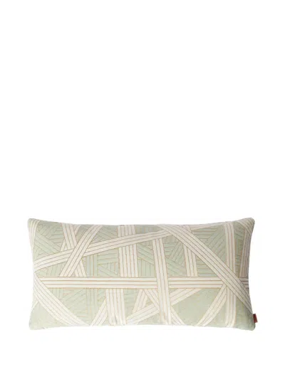 Missoni Nastri 30x60 Cm Cushion With Stitching In Green