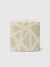 Missoni Nastri 40x40x40 Cm Footstool Cube With Contrasting Stitching In Green