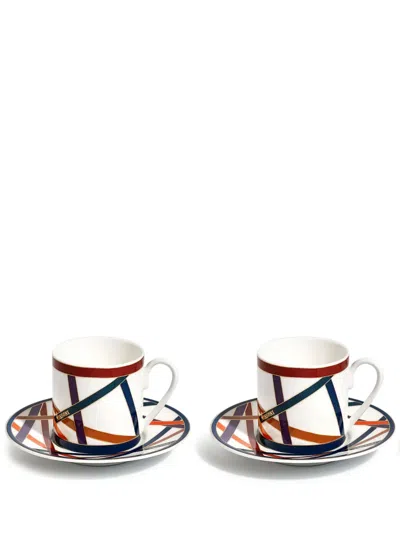 MISSONI NASTRI COFFEE CUP AND SAUCER (SET OF TWO)