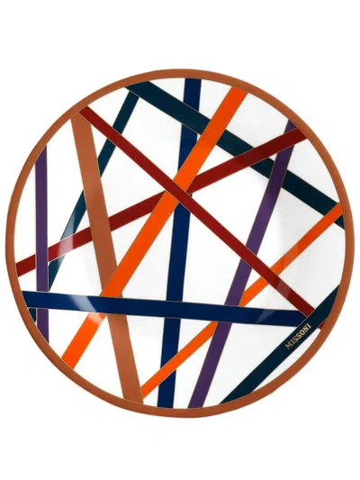 Missoni Set-of-six Graphic-print Dessert Plates In White