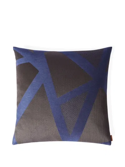 Missoni Nastri Relief Geometric-pattern Cushion (40cm X 40cm) In Blue