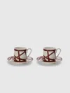 Missoni Nastri 2er-set Kaffeetassen & Teller In Bordeaux