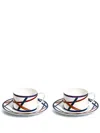 Missoni Nastri Tea Cup And Saucer (set Of Two) In White
