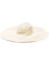Missoni Handcrafted Wide Brim Crochet Hat With Scarf Detailing In White