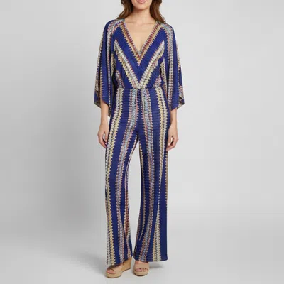 Pre-owned Missoni Navy Blue Knitted Long Sleeve Jumpsuit S