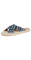 Missoni Espadrilles With Rope Sole And Cross-over Straps In Multi