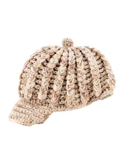 Pre-owned Missoni Neutral Virgin Wool Knit Beanie