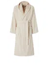 Missoni Home Chalk Bathrobe In Cotton Terry With Zigzag Pattern In Neutrals