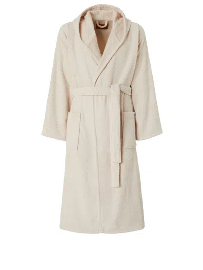 Missoni Neutral Zigzag Cotton Bathrobe In Neutrals