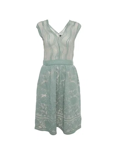 Pre-owned Missoni Nile Leather Mini Crossbody Bag In Green