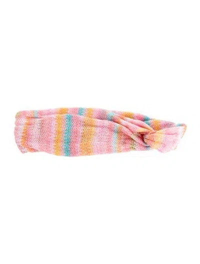 Pre-owned Missoni Nylon Headband In Pink