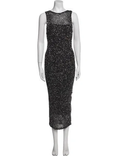 Pre-owned Missoni Nylon Long Dress In Black