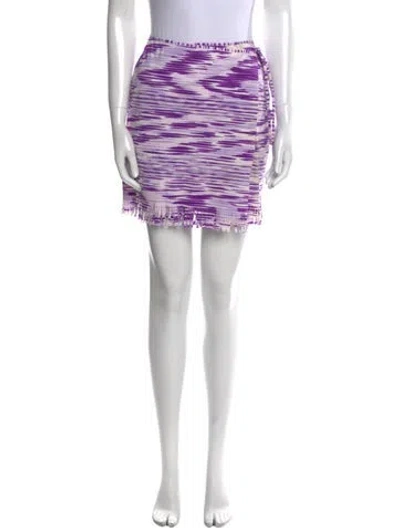 Pre-owned Missoni Nylon Mini Skirt W/ Tags In Purple