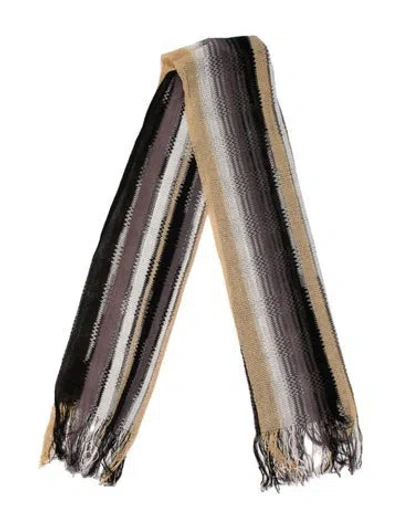 Pre-owned Missoni Nylon Striped Scarf