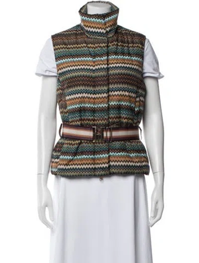 Pre-owned Missoni Nylon Striped Vest In Blue