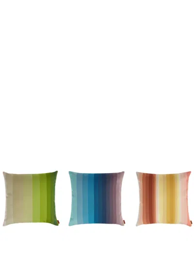 Missoni Oceania Logo-tag Cushion Set In Blue