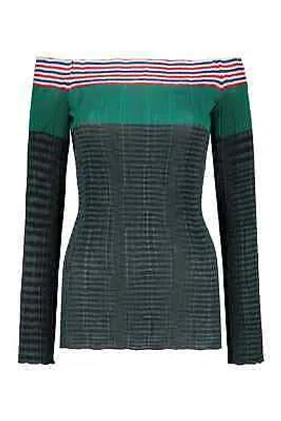 Pre-owned Missoni Off-shoulders Top In Green