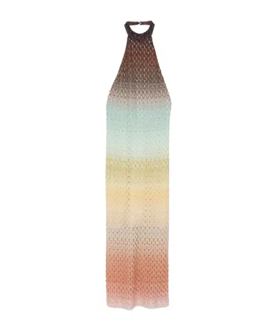 MISSONI MISSONI OMBRÉ-EFFECT BUTTONED MIDI DRESS