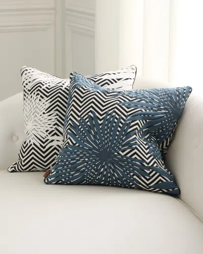 Missoni Ombre Embroidered Cushion, 20" Square In Blue