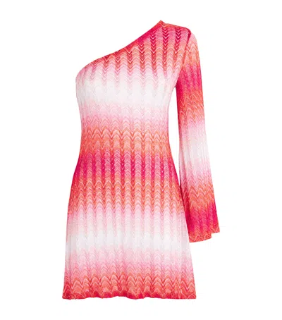 Missoni Ombré One-shoulder Mini Dress