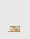 Missoni On-chain Wallet In Zig Zag Leather In Gold