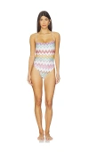 Missoni Chevron-pattern Swimsuit In Multi
