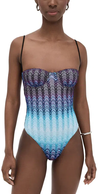 Missoni One Piece Multi Blue