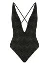 Missoni Zigzag-pattern Swimsuit In Black