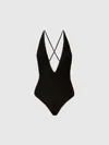 Missoni Cross-back Swimsuit In Black