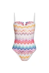 Missoni Gestrickter Wave Badeanzug In Multicolor