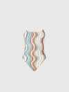 Missoni One-piece Swimsuit With Wave Pattern In Multicoloured