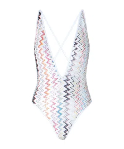 MISSONI ZIGZAG-PATTERN SWIMSUIT