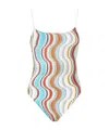 Missoni One-piece Swimsuit With Wave Pattern In Multicolor
