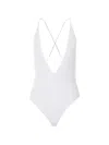 Missoni V-neck Swimsuit In White