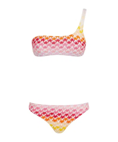 MISSONI ONE SHOULDER BIKINI SET