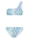 Missoni One-shoulder Bikini In Blue