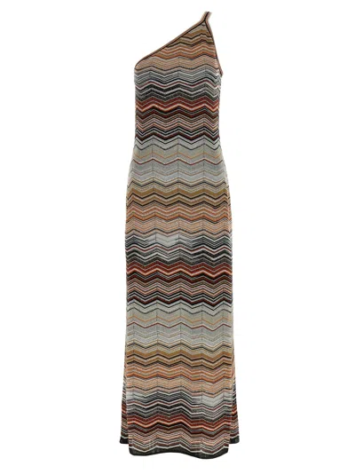 Missoni One-shoulder Dress Dresses Multicolor