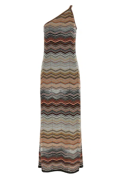 Missoni One-shoulder Dress In Multi