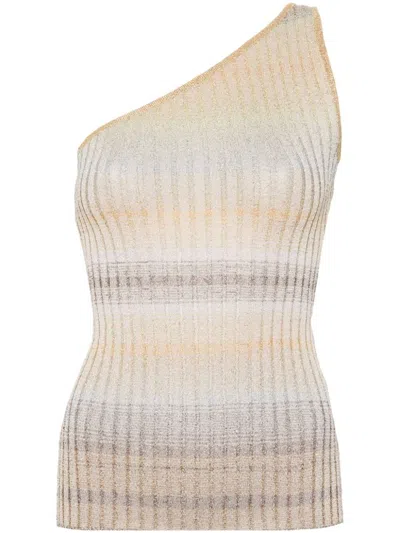 MISSONI ONE-SHOULDER KNITTED TOP