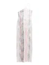Missoni Long Dress With Asymmetric Neckline And Zigzag Pattern In Multi