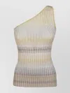Missoni Mare One-shoulder Metallic Ribbed-knit Top In Multi