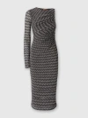 Missoni One Shoulder Dress In Black & Multicoloured