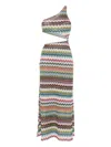 Missoni One-shoulder Midi Dress In Pink