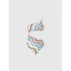 Missoni Multicolor Wave Asymmetric Cutout One-piece Swimsuit In Multicoloured