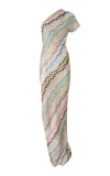 Missoni One-shoulder Raschel Maxi Dress In Multi