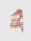 Missoni One-shoulder-top Mit Zickzackmuster Aus Lamé Und Rippen In Multicoloured