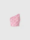 Missoni One-shoulder Viscose-blend Tulle Top With Slub Zigzag In White,pink