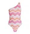 Missoni Microshaded Zig-zag One-piece Swimsuit In Pink
